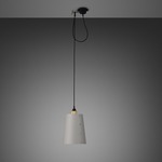 Hooked 1.0 Pendant With Shade - Stone / Brass