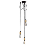 Hooked Multi Light Pendant - Brass / No Shade