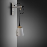 Hooked Wall Sconce - Stone / Brass