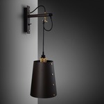 Hooked Wall Sconce - Graphite / Brass