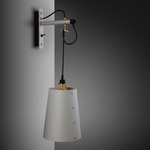 Hooked Wall Sconce - Stone / Brass