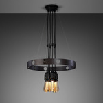 Hero Light Chandelier - Graphite / Smoked Bronze