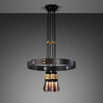 Hero Light Chandelier - Graphite / Brass