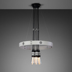 Hero Light Chandelier - Stone / Steel