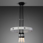 Hero Light Chandelier - Stone / Smoked Bronze