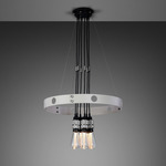 Hero Light Chandelier - Stone / Steel