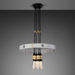 Hero Light Chandelier - Stone / Brass