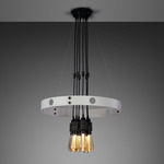 Hero Light Chandelier - Stone / Smoked Bronze