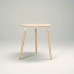 Crescenttown Side Table - White / White Oak