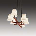 Admont Linear Pendant - Rosewood / Black Bronze / Natural