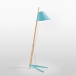 Billy BL Floor Lamp - Oak / Light Blue