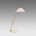 Dornstab Floor Lamp - Oak / Natural Brass / Natural