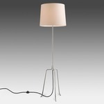 Dreistelz Floor Lamp - Polished Nickel / Natural