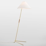 Hase BL Floor Lamp - Polished Brass / Natural