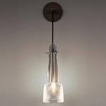 Keule WL Wall Sconce - Black Bronze / Clear Hammered