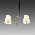 Posthorn Pendant - Polished Brass / Natural