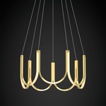 U7 Multi Light Pendant - Brass