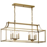 Morrigan Linear Chandelier - Natural Brass