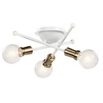 Armstrong Ceiling Light Fixture - White / Brass