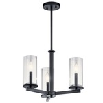 Crosby Convertible Chandelier - Black / Clear