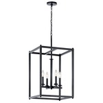 Crosby Foyer Pendant - Black / Clear