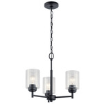 Winslow Chandelier - Black / Clear Seeded