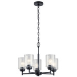 Winslow Chandelier - Black / Clear Seeded