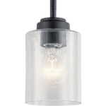 Winslow Pendant - Black / Clear Seeded