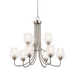 Valserrano Chandelier - Brushed Nickel / Clear Seeded