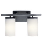 Crosby Bathroom Vanity Light - Black / Satin Etched