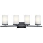 Crosby Bathroom Vanity Light - Black / Satin Etched