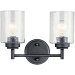 Winslow Bathroom Vanity Light - Black / Clear Seeded