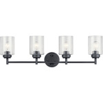 Winslow Bathroom Vanity Light - Black / Clear Seeded