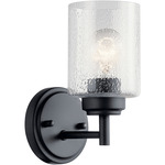 Winslow Wall Sconce - Black / Clear Seeded