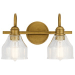 Avery Bathroom Vanity Light - Natural Brass / Clear Seeded