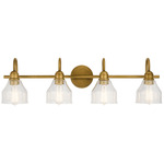 Avery Bathroom Vanity Light - Natural Brass / Clear Seeded