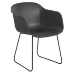 Fiber Armchair Sled Base - Black