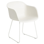 Fiber Armchair Sled Base - White