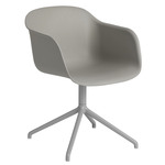 Fiber Armchair Swivel Base - Gray / Grey