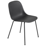 Fiber Side Chair Tube Base - Black / Black