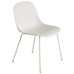 Fiber Side Chair Tube Base - White / White