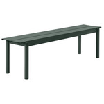Linear Steel Bench - Dark Green