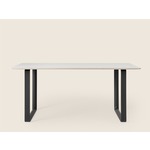 70/70 Dining Table - Black / White Laminate