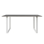 70/70 Dining Table - White / Black Linoleum