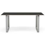 70/70 Dining Table - Gray / Black Linoleum