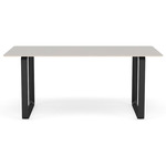 70/70 Dining Table - Black / Grey Linoleum