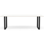 70/70 Dining Table - Black / White Laminate
