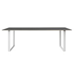 70/70 Dining Table - White / Black Linoleum