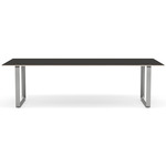 70/70 Dining Table - Gray / Black Linoleum