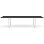 70/70 Dining Table - White / Black Linoleum